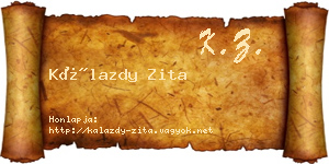 Kálazdy Zita névjegykártya